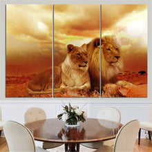 No Frame Animal Oil Painting Lion King Posters Wall Art and Prints Home Decor Mordern Canvas Pictures for Living Room 3 Pieces
