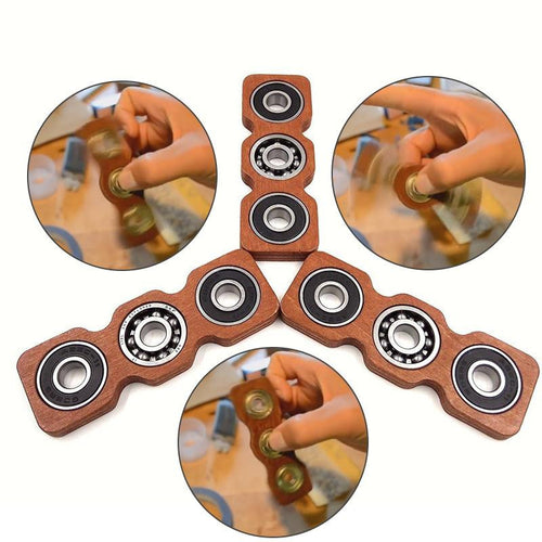 DIY Creative Wooden Fidget Spinner Hand EDC Focus Fidget Toys ADHD Austim Killing Time Toy