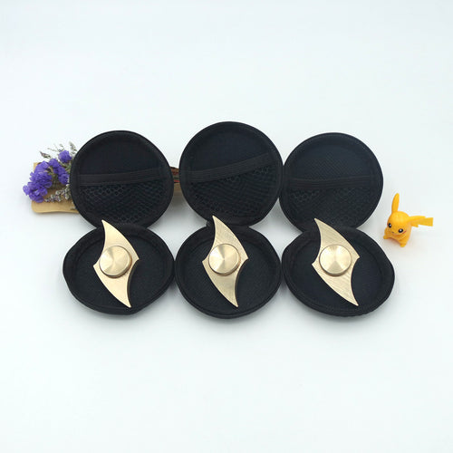 Metallic Tri - Spinner fidget toy sandblasting version copper EDC hand wheel autism and adhd rotation time backpressure toys