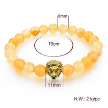2016 Gold Leo Lion Head Bracelet 8mm Black Lava Beaded Natural Stone Bracelets For Women And Men Jewelry Pulseras SBR160001
