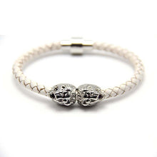Silver/gold/ Lion Head Cool Bracelet Men and women,Braided Leather Lion Head Bracelets Wholesale Bracelet hot selling