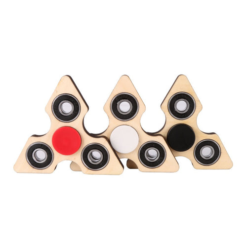 3 Angle Wooden Fidget Hand Spinner Triangle DIY Wooden Puzzle Finger Toy EDC Focus Toys For ADHD Austim Stress Relief Toys