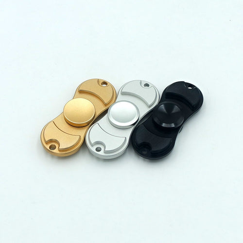 3 Color Metal Two-Spinner Fidget Toy Plastic EDC Hand Spinner Rotation Time Long Anti Stress Toys