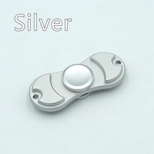 3 Color Metal Two-Spinner Fidget Toy Plastic EDC Hand Spinner Rotation Time Long Anti Stress Toys