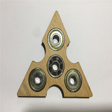 Spinner hand Focus Toys Wood Tri-Spinner Fidget Spinner Toy EDC Austism ADHD Education Toy for Killing Time