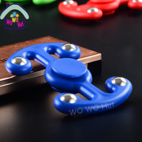 5 Colors Ceramics Beads Tri-Spinner Plastic EDC Hand Spinner For Autism and ADHD Fidget Spinner Long Time Anti Stress Toys