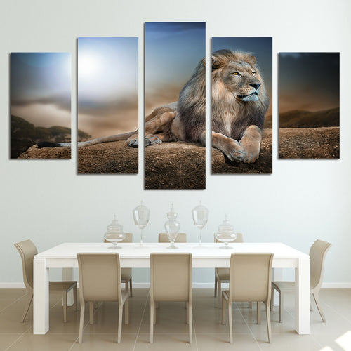 HD Printed Animals Lion Group Painting Canvas Print room decor print poster picture canvas Free shipping/D009