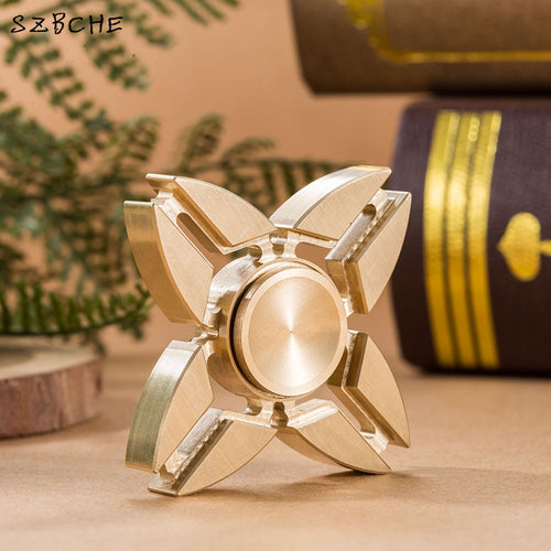 2017 New fidget spinner metal anti stress Finger Spinner brass  Professional Hand Spinner brass metal