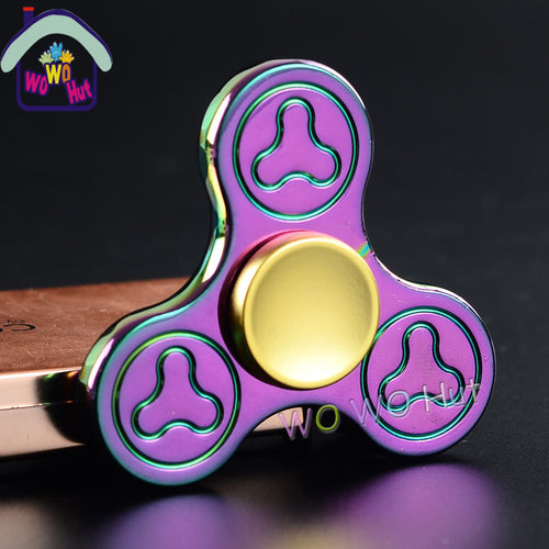 2017 New EDC Tri-Spinner Fidget Toys Pattern Hand Spinner Metal Fidget Spinner and ADHD Adults Children Educational Toys