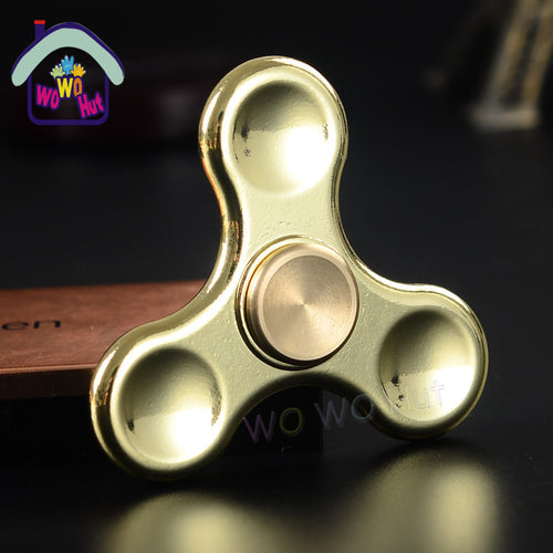 Tri-Spinner Fidgets Toy Metal EDC Sensory Fidgets Spinner Hands Ceramic bearings Kids/Adult Funny Anti Stress Toys for Children